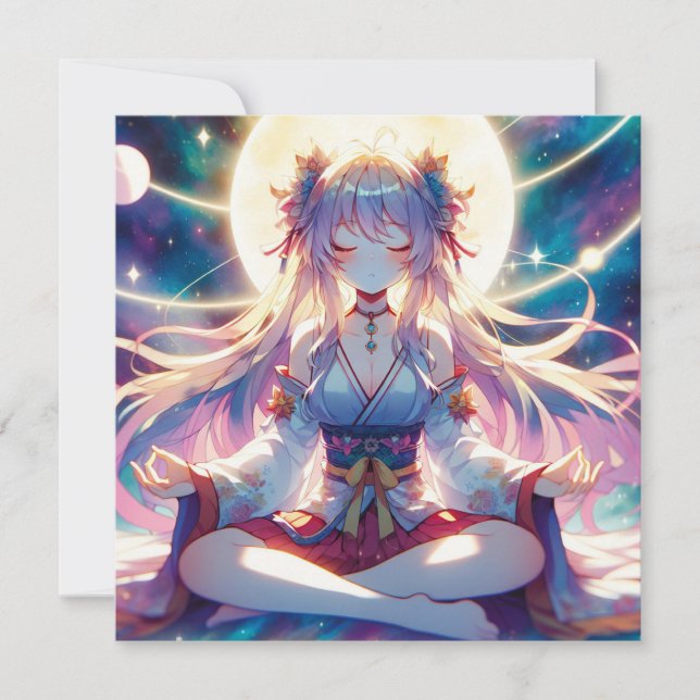 Namaste Anime Girl Meditating (Framsida)