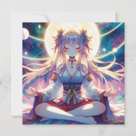 Namaste Anime Girl Meditating