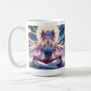 Namaste Anime Girl Meditating Kaffemugg
