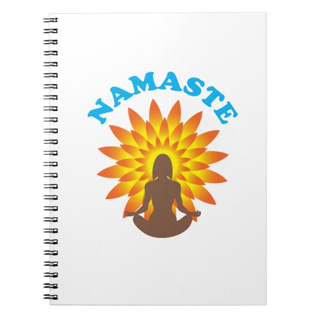 Namaste Anteckningsbok Med Spiral (Framsidan)