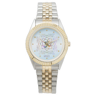 Namaste Aum (Om) Lotus Prismatic Ornamental Watch Armbandsur