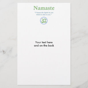 Namaste betydelse med Om-symbol Flygblad