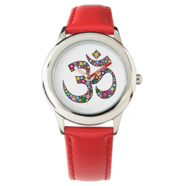 Namaste Blommig Symbol Konst Armbandsur (Framsida)