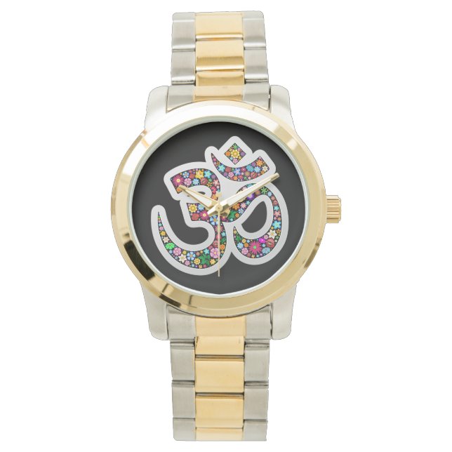 Namaste Blommig Symbol Konst Armbandsur (Framsida)