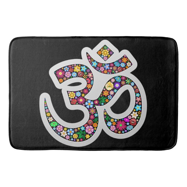 Namaste Blommig Symbol Konst Badrumsmatta (Framsidan)