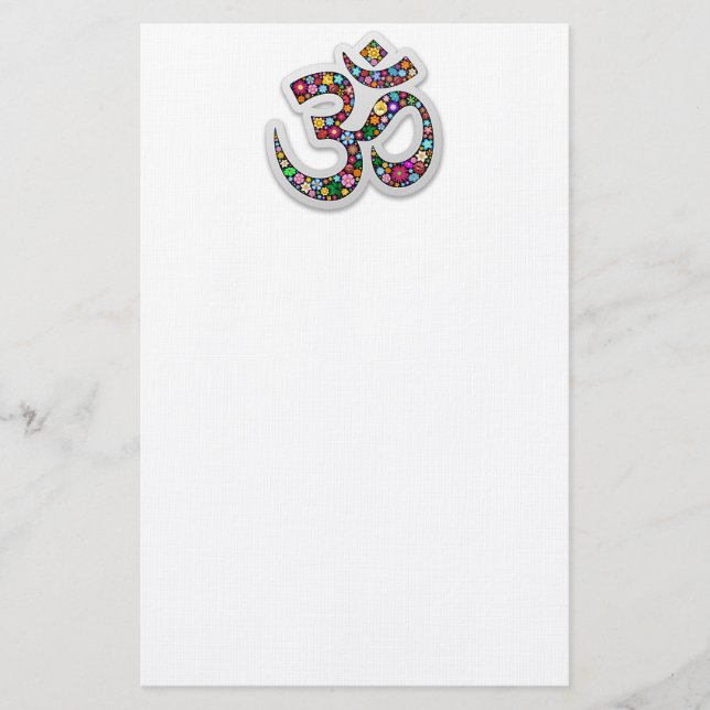 Namaste Blommig Symbol Konst Brevpapper (Framsida)