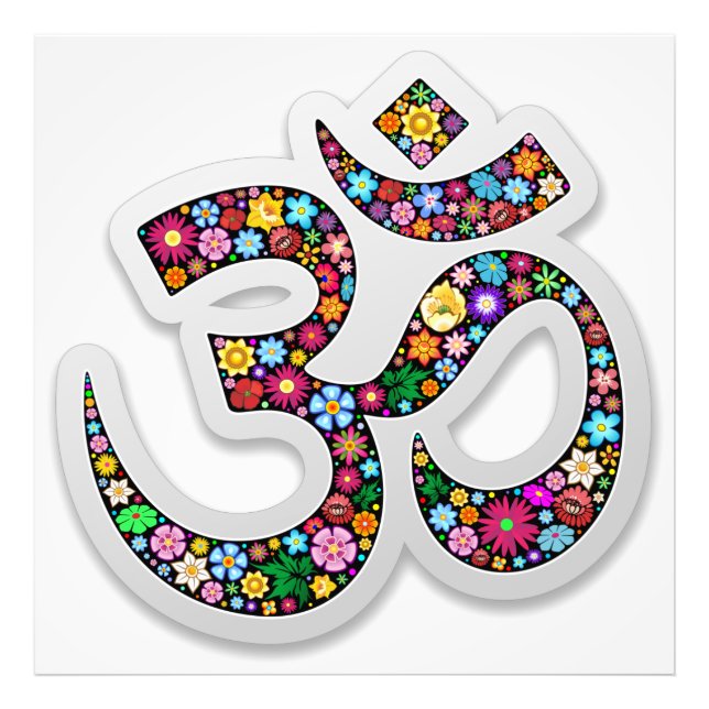 Namaste Blommig Symbol Konst Fototryck (Framsidan)