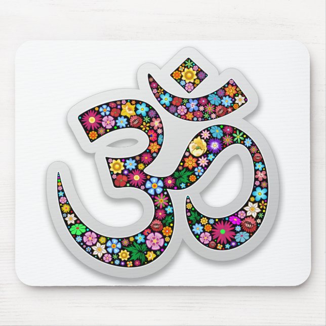 Namaste Blommig Symbol Konst Musmatta (Framsidan)