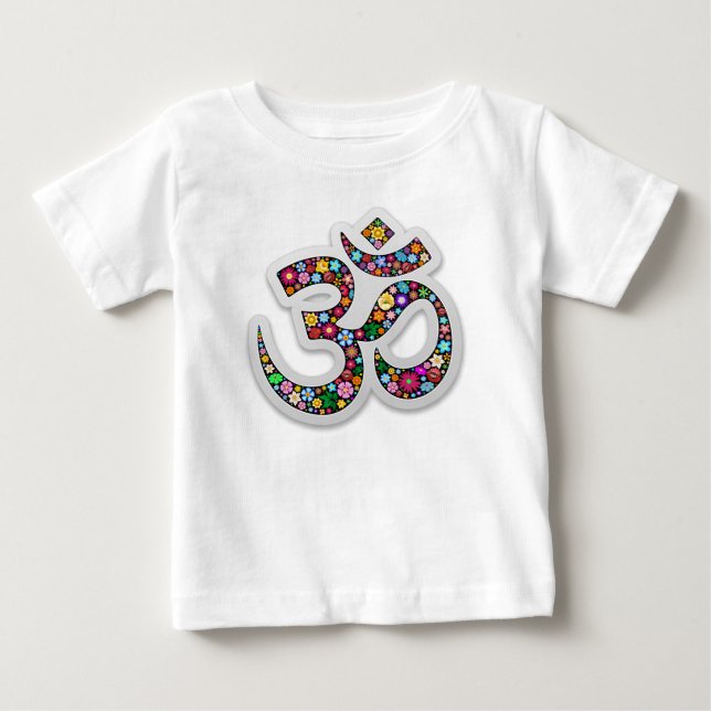 Namaste Blommig Symbol Konst T Shirt (Framsida)