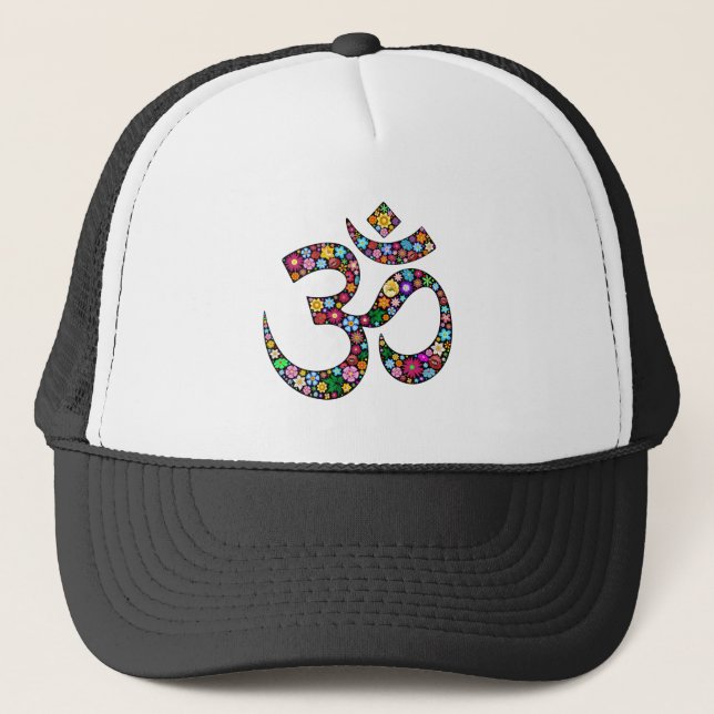 Namaste Blommig Symbol Konst Truckerkeps (Framsida)
