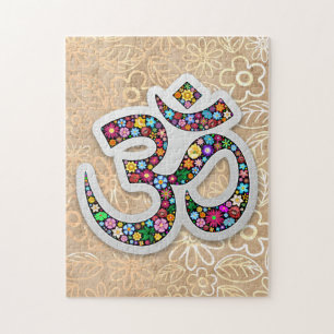 Namaste Blommigt Yoga-symbol Pussel