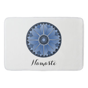 NAMASTE Blue Flower Andlig Lotus Mandala Badrumsmatta