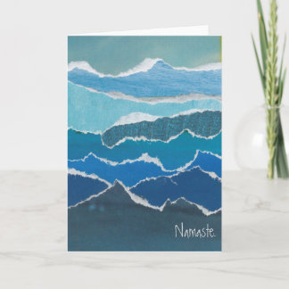 "Namaste" Blue Vatten Card av konstnären Heather P Tack Kort