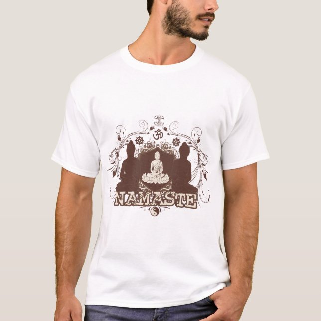 Namaste Buddha T Shirt (Framsida)