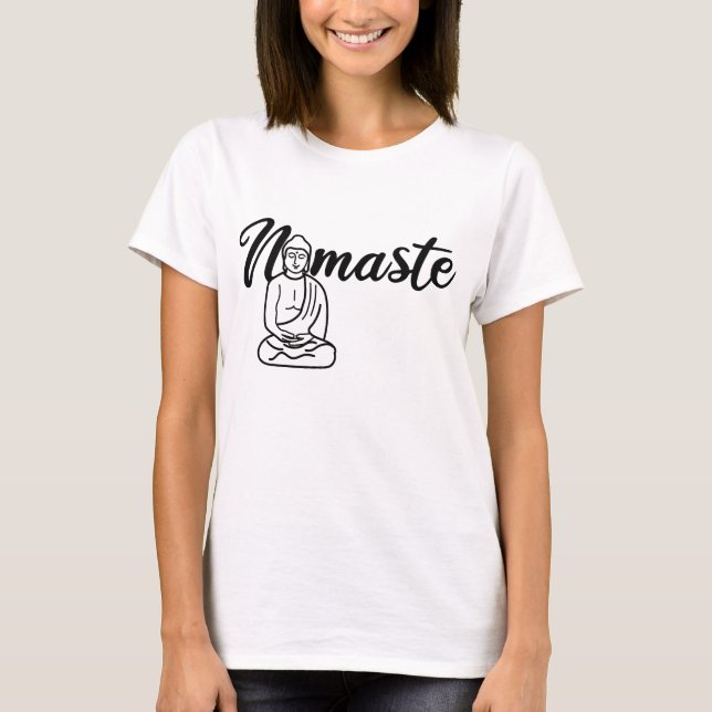 Namaste Buddha T Shirt (Framsida)