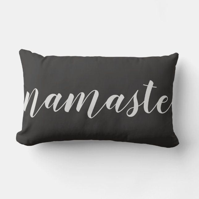 Namaste calligraphy-citattecken dekorativ lumbar-k lumbarkudde (Framsida)