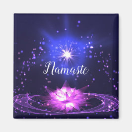 Namaste citat Lila Crystal Lotus & Star Magnet