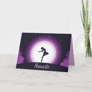 Namaste citat Tack Ballerina Dancer Måne Kort