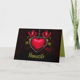 Namaste citat Tack Gothic Romantic Heart Kort
