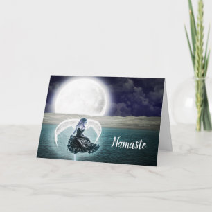 Namaste citat Tack Surreal Angel Full Moon Kort