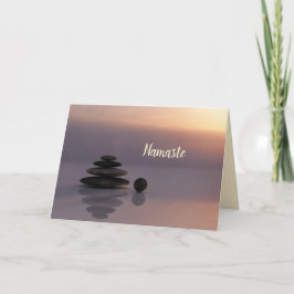Namaste citat Tack Yoga Balance Stones Kort