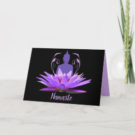 Namaste citat Tack Yoga Lotus Buddha Kort