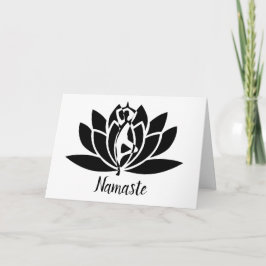 Namaste citat Tack Yoga Lotus Kort