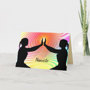 Namaste citat Tack Yoga Meditation-vänner Kort