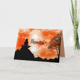 Namaste citat Tack Yoga Meditation Zen Kort