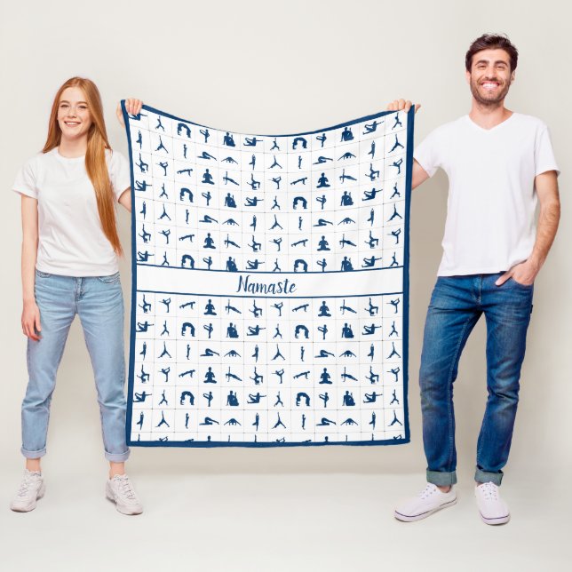 Namaste citat Zen Yoga Lotus Fleecefilt (På plats)