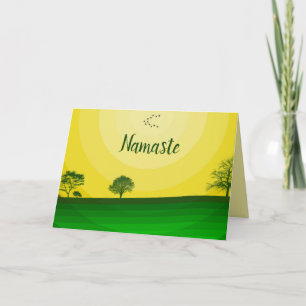 Namaste citattecken Tack Sunshine liggande natur Kort
