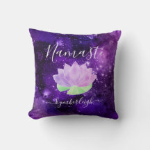 Namaste Cosmic Lila Lotus Flower Monogram Namn