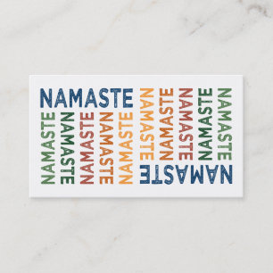 Namaste Cute Colorful Visitkort