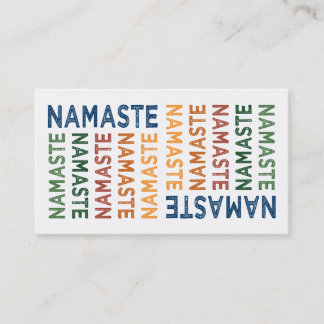 Namaste Cute Colorful Visitkort