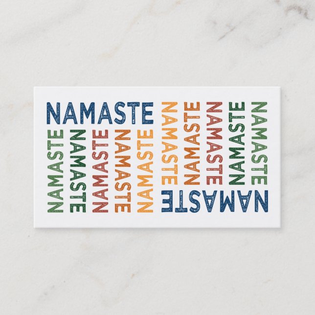 Namaste Cute Colorful Visitkort (Framsida)