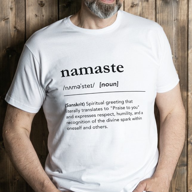 Namaste definition Minimalistisk modern Yoga Älska T Shirt (Skapare uppladdad)