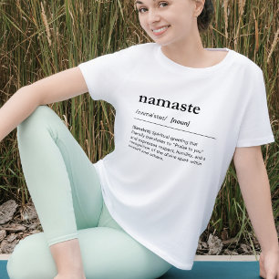 Namaste definition Modern Meditation Yoga T Shirt