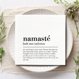 Namaste definition Yoga Modern Minimal Meditation Pappersservett