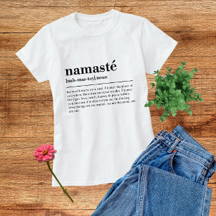 Namaste definition Yoga Modern Minimal Meditation T Shirt