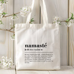 Namaste definition Yoga Modern Minimal Meditation Tygkasse<br><div class="desc">Namaste definition Yoga Modern Minimal Meditation Tea Coffee Mugg har en enkel utformning av en textdefinition av "namaste" i modern skripttypografi. Perfektens gåva till yoga älskare,  födelsedag,  jul,  Mors dag med mera. Designad av © Evco Studio www.zazzle.com/store/evcostudio</div>