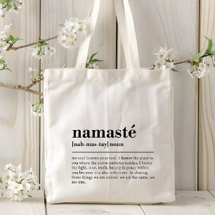 Namaste definition Yoga Modern Minimal Meditation Tygkasse