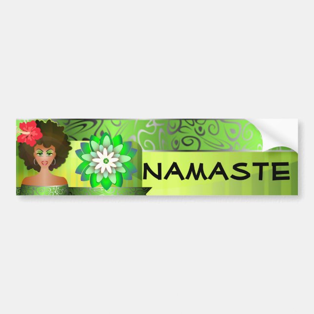 Namaste dekalbilsticker bildekal (Framsidan)