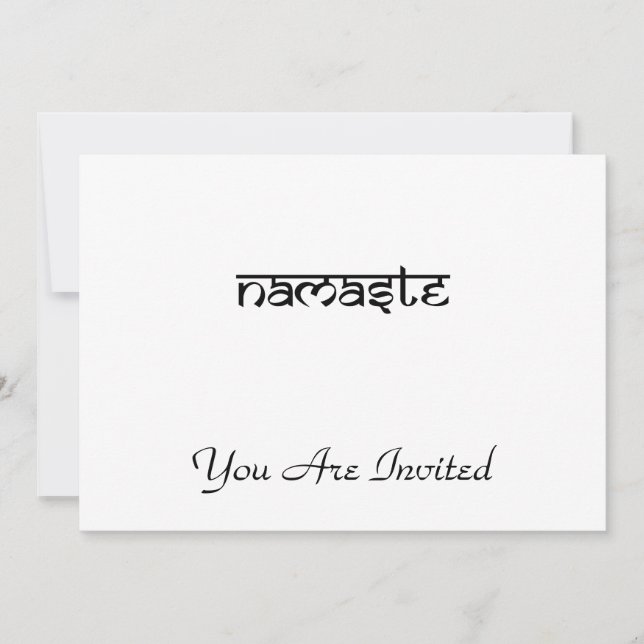 Namaste Design på Sanskrit Stil Inbjudningar (Framsida)