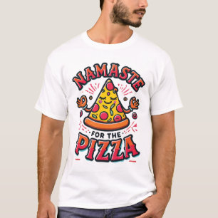 Namaste för Pizza - Funny Yoga T Shirt