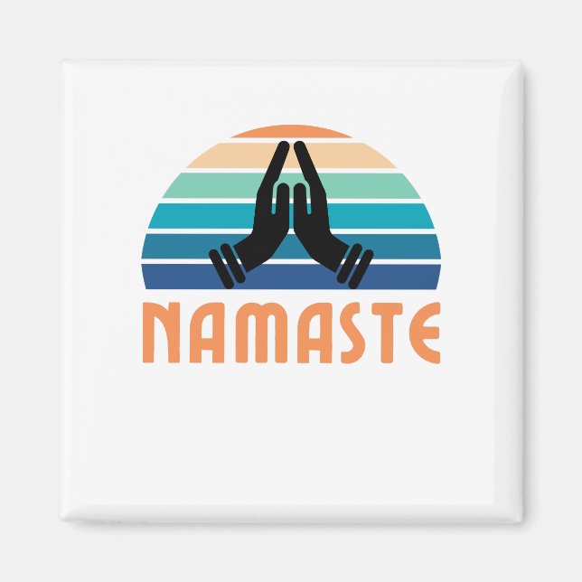 Namaste: fredliga vibes magnet (Framsidan)