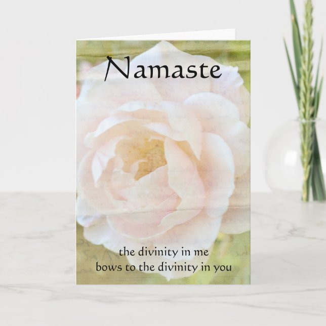 Namaste Gudomlighet Blomkort Kort (Framsida)