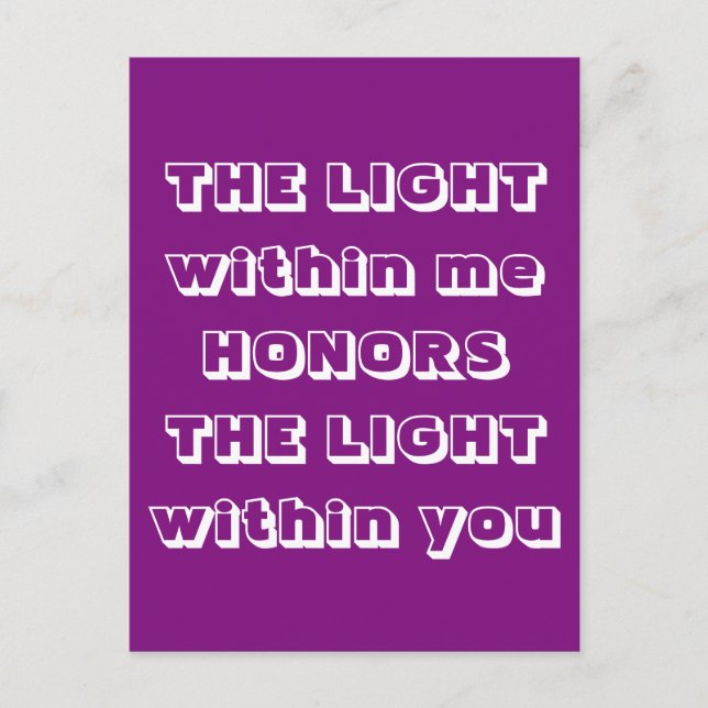 Namaste Hälsning Vykort (Framsida)