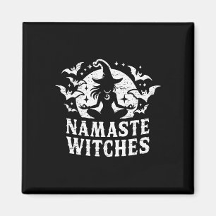 Namaste Häxor Yoga Halloween Meditation Magnet