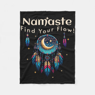 Namaste Hitta Din Flöde Halvmåne Drömfångare Fleecefilt