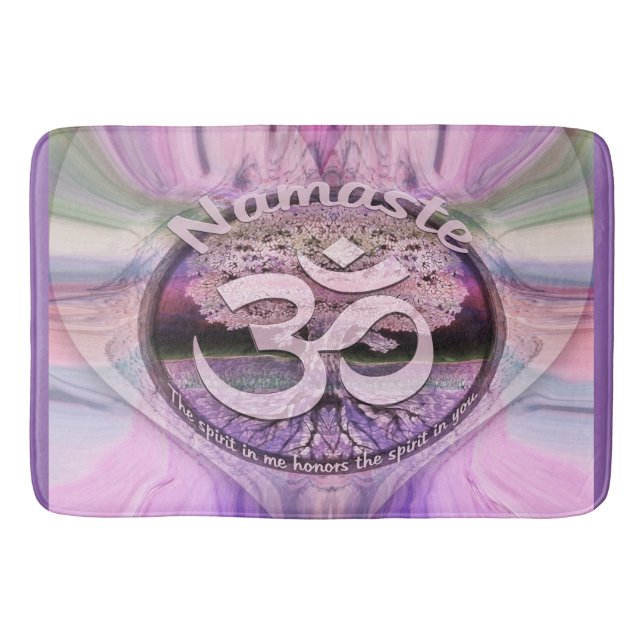 Namaste hjärta badrumsmatta (Framsidan)